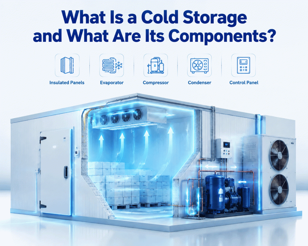 What is a cold storage facility, and what are its components?